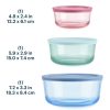 Pyrex Pyrex® Simply Store® Tinted Glass Round Storage Containers, 6-pc Set, Mixed Colors