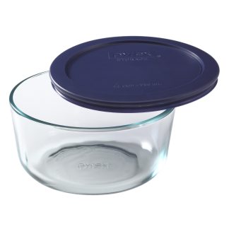 Pyrex Pyrex® Simply Store® 4-cup Glass Food Storage Container with Blue Lid